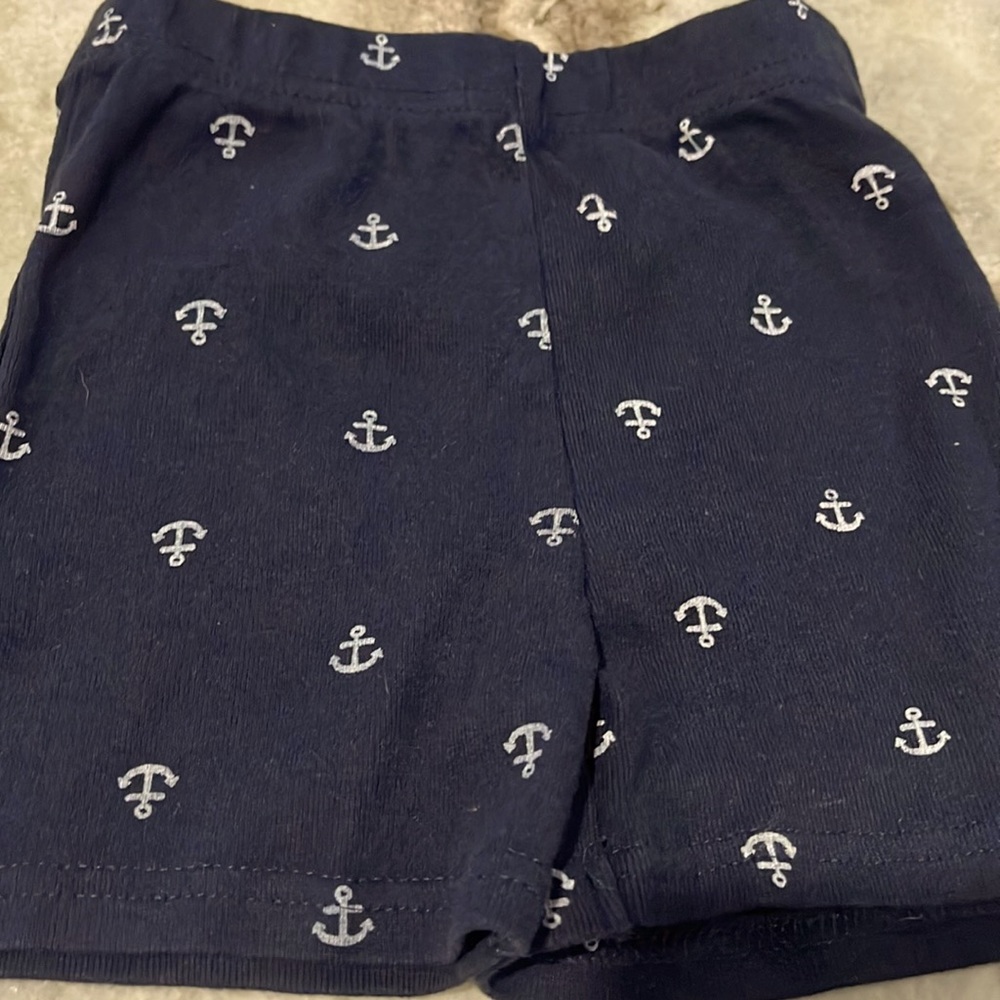 Navy blue cotton shorts